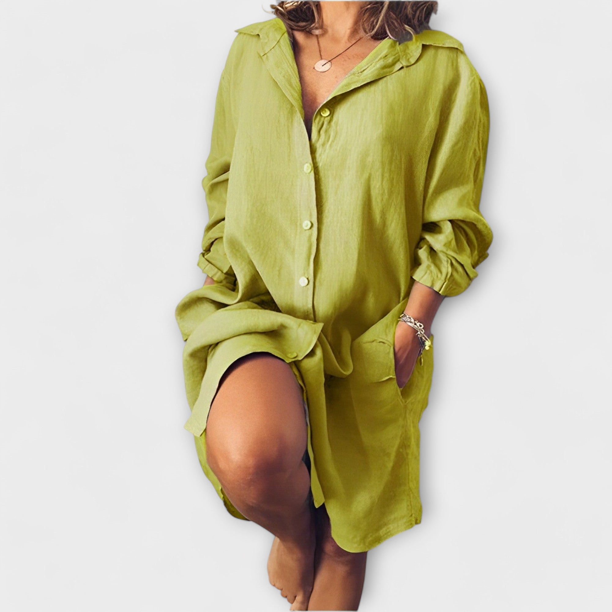 Inès - Blouse Lin Élégante