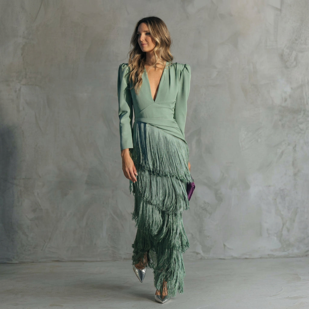 Lucie - Robe Longue Franges