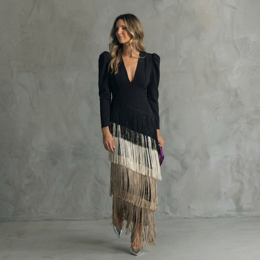 Lucie - Robe Longue Franges