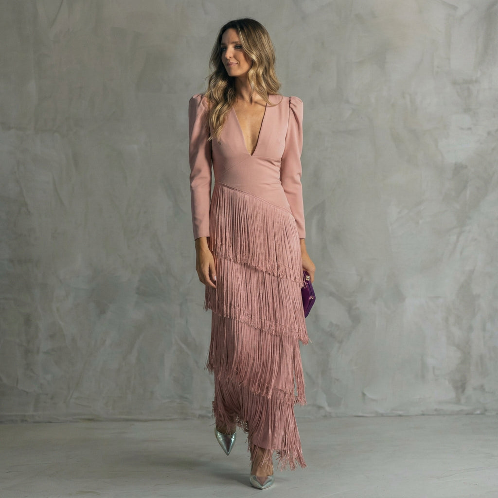 Lucie - Robe Longue Franges