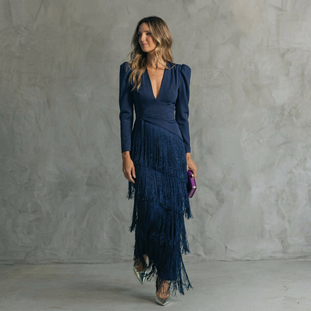 Lucie - Robe Longue Franges