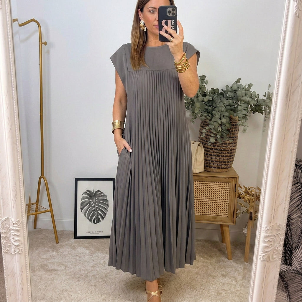 Inès - Robe Maxi Plissée
