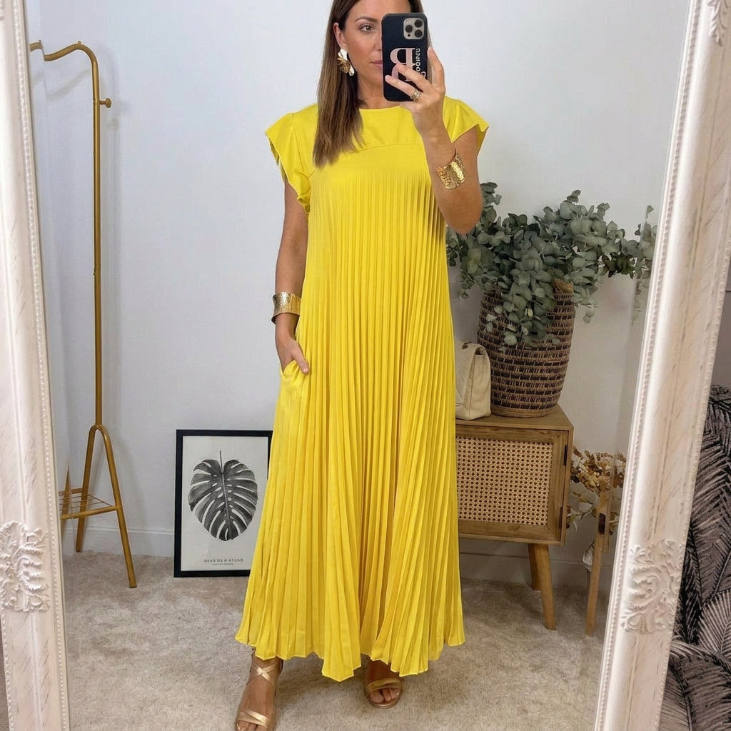 Anaïs - Robe Maxi Plissée