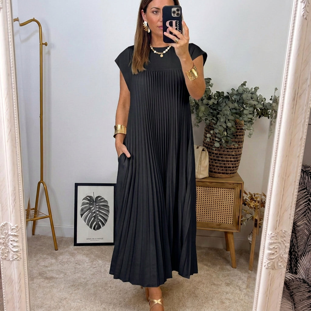Inès - Robe Maxi Plissée