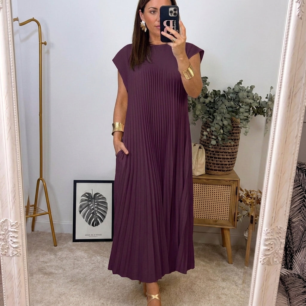 Anaïs - Robe Maxi Plissée