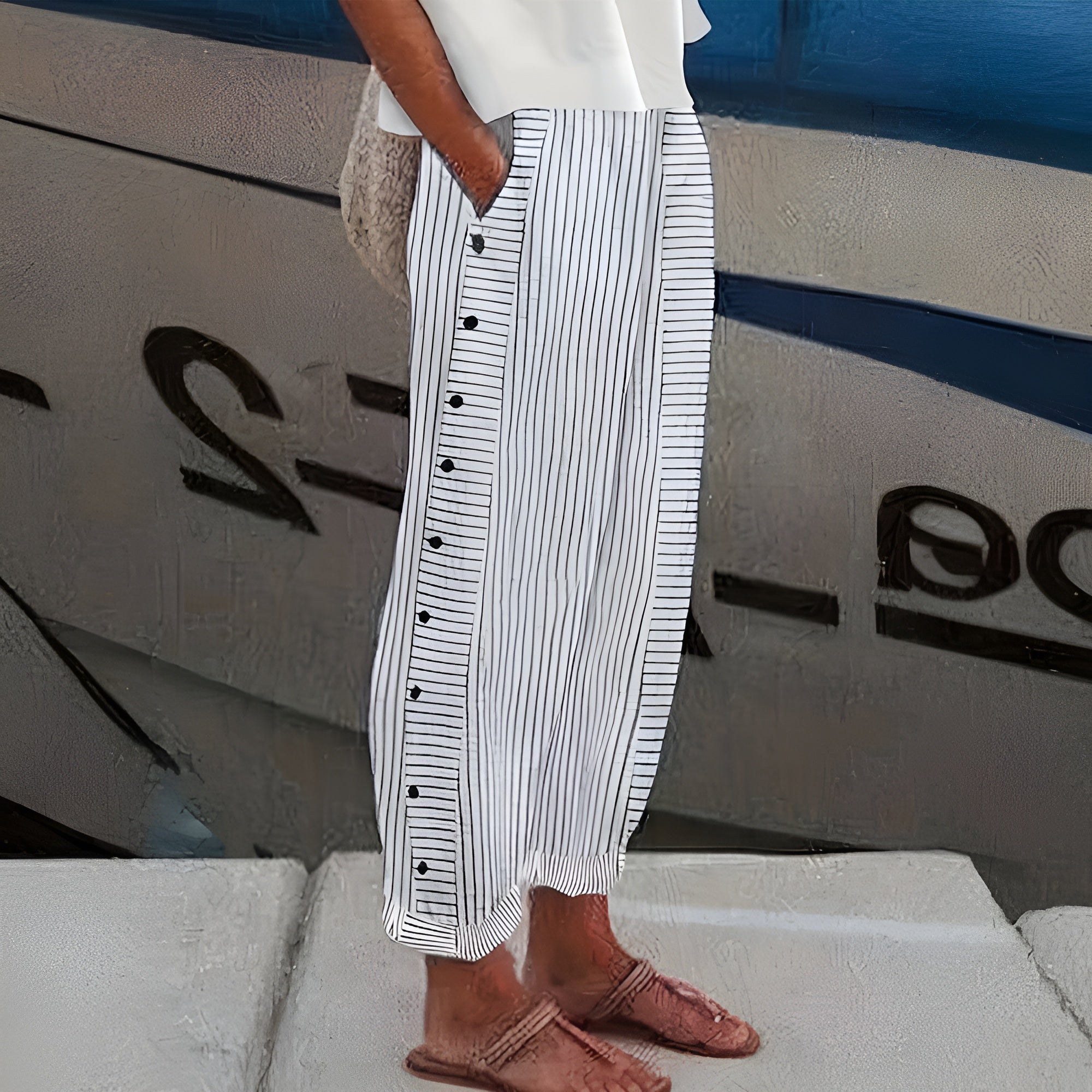 Clara - Pantalon Lin Élégant