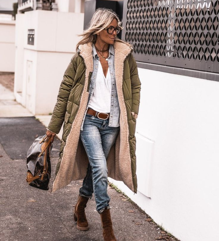 Clara - Manteau Réversible Sherpa