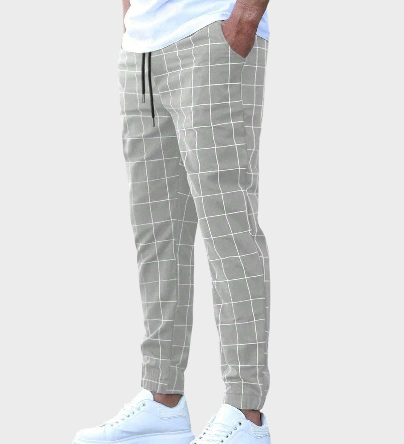 Zoé - Pantalon Carreaux Élégant