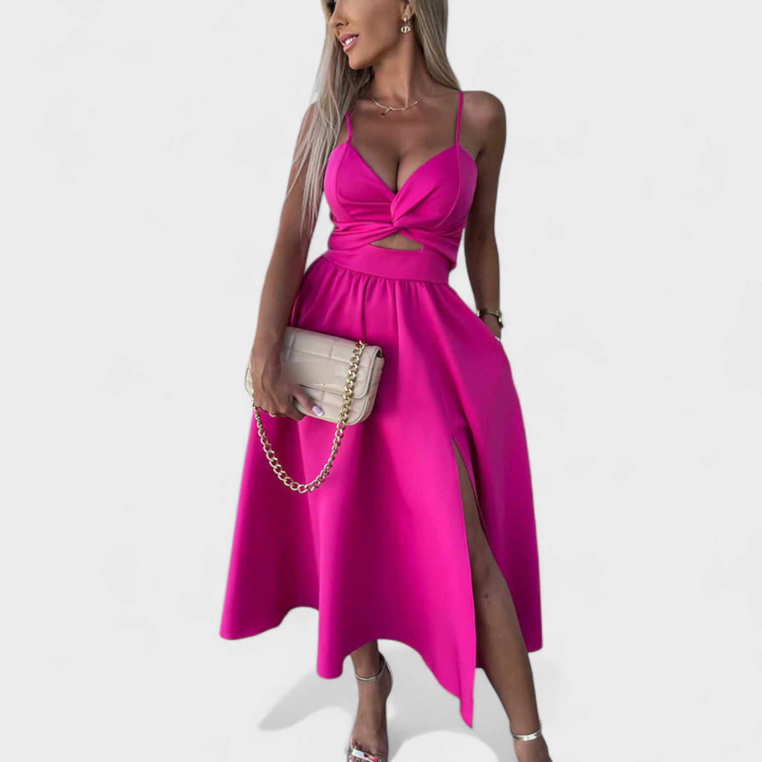 Justine - Robe Midi Élégante