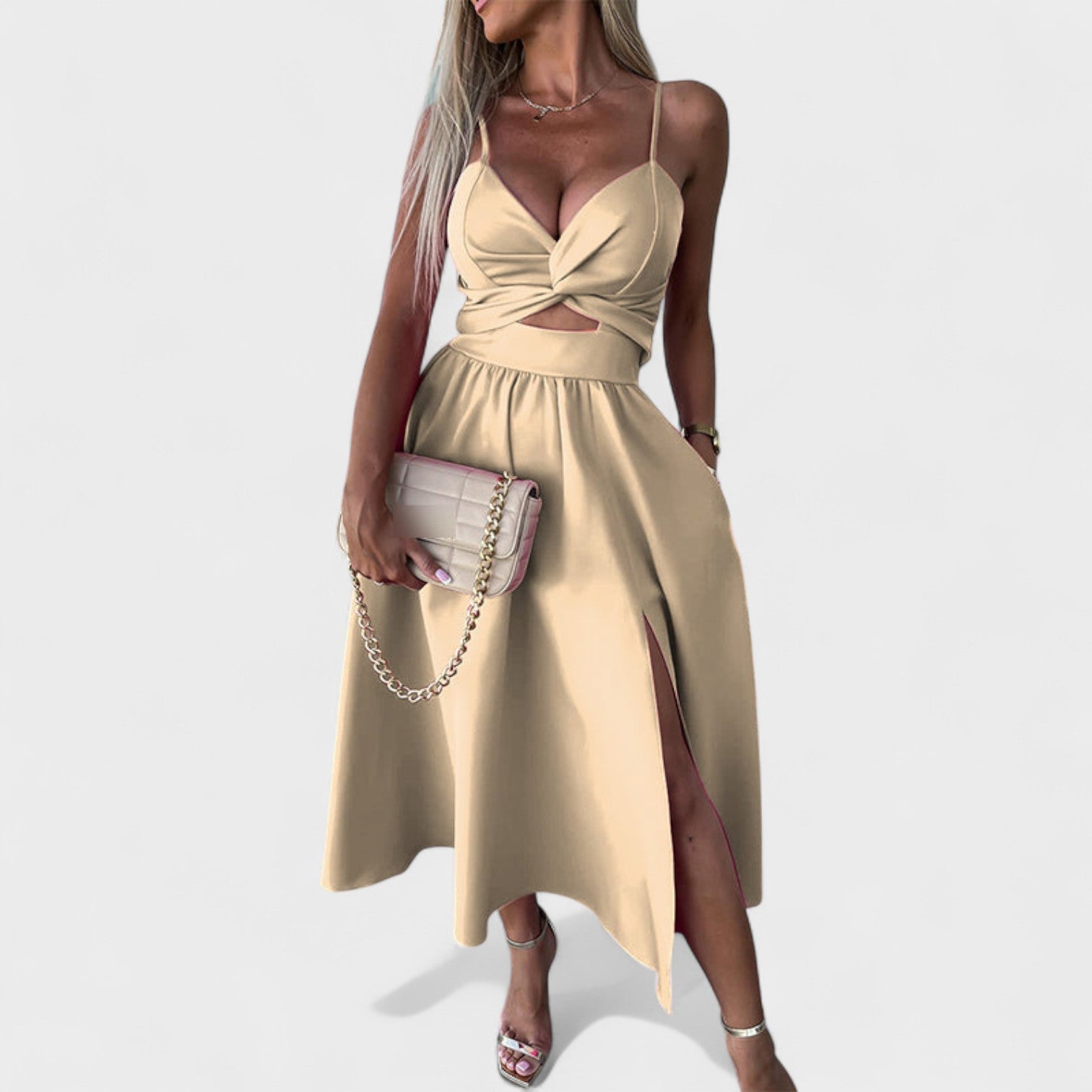 Justine - Robe Midi Élégante