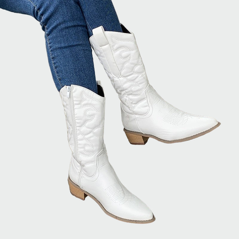 Inès - Bottines Métalliques Roses